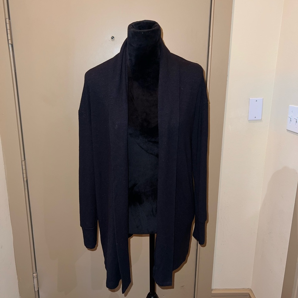 Daily Ritual Black Open Front Cardigan